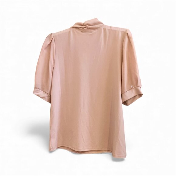 Cable & Gauge, Mauve Tie-Neck Blouse, Size M - Picture 2 of 11